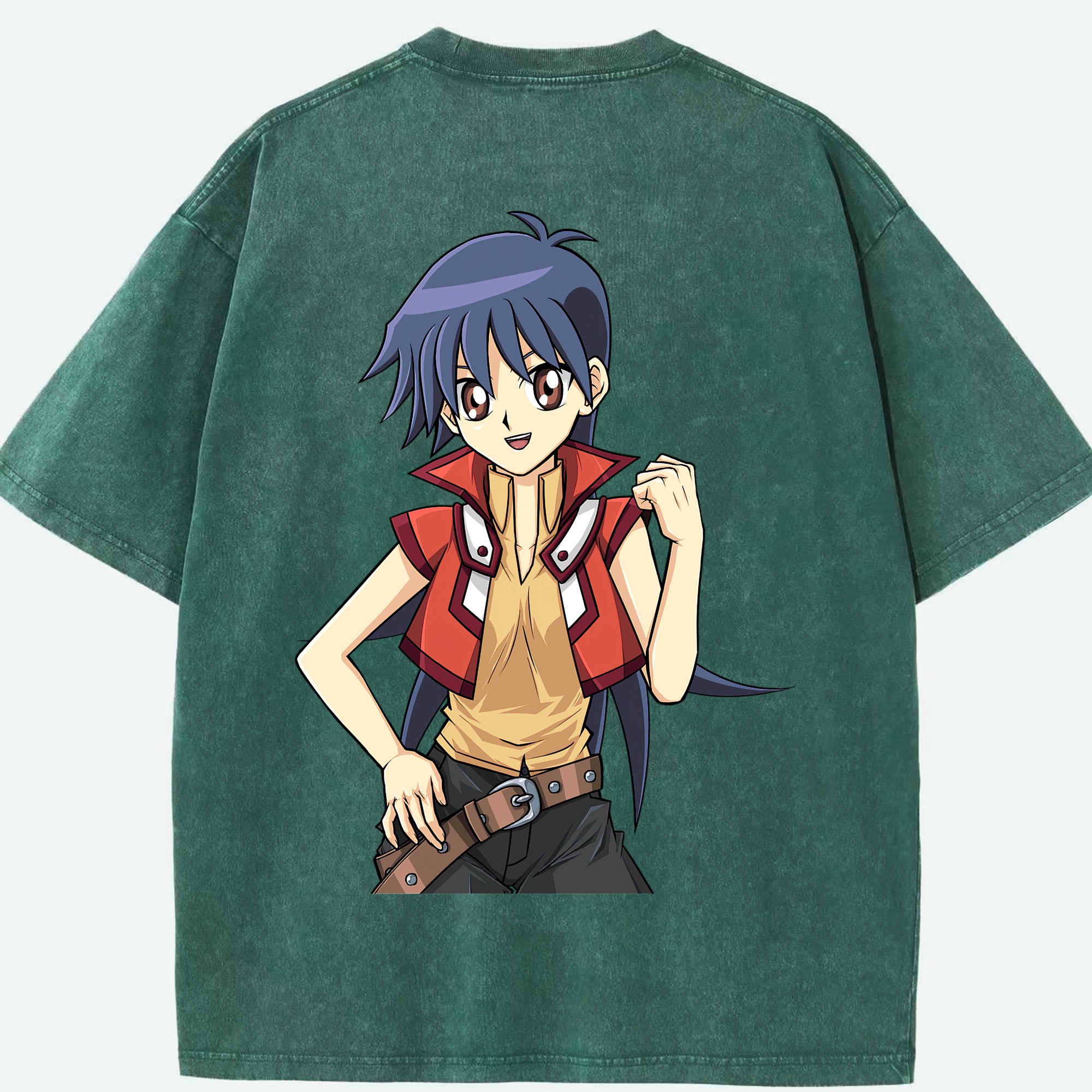 （画像用） 遊☆戯☆王 Yu-Gi-Oh! 綿100% ヴィンテージ風 半袖Tシャツ（背面プリント）